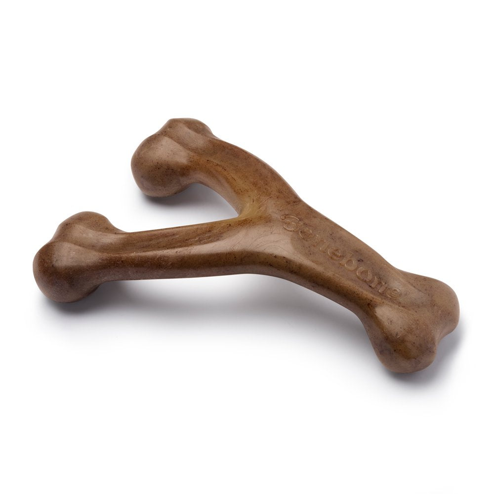 Benebone Real Bacon Durable Wishbone Dog Chew Toy, Medium Animals & Pet Supplies > Pet Supplies > Dog Supplies > Dog Toys Benebone Giant  