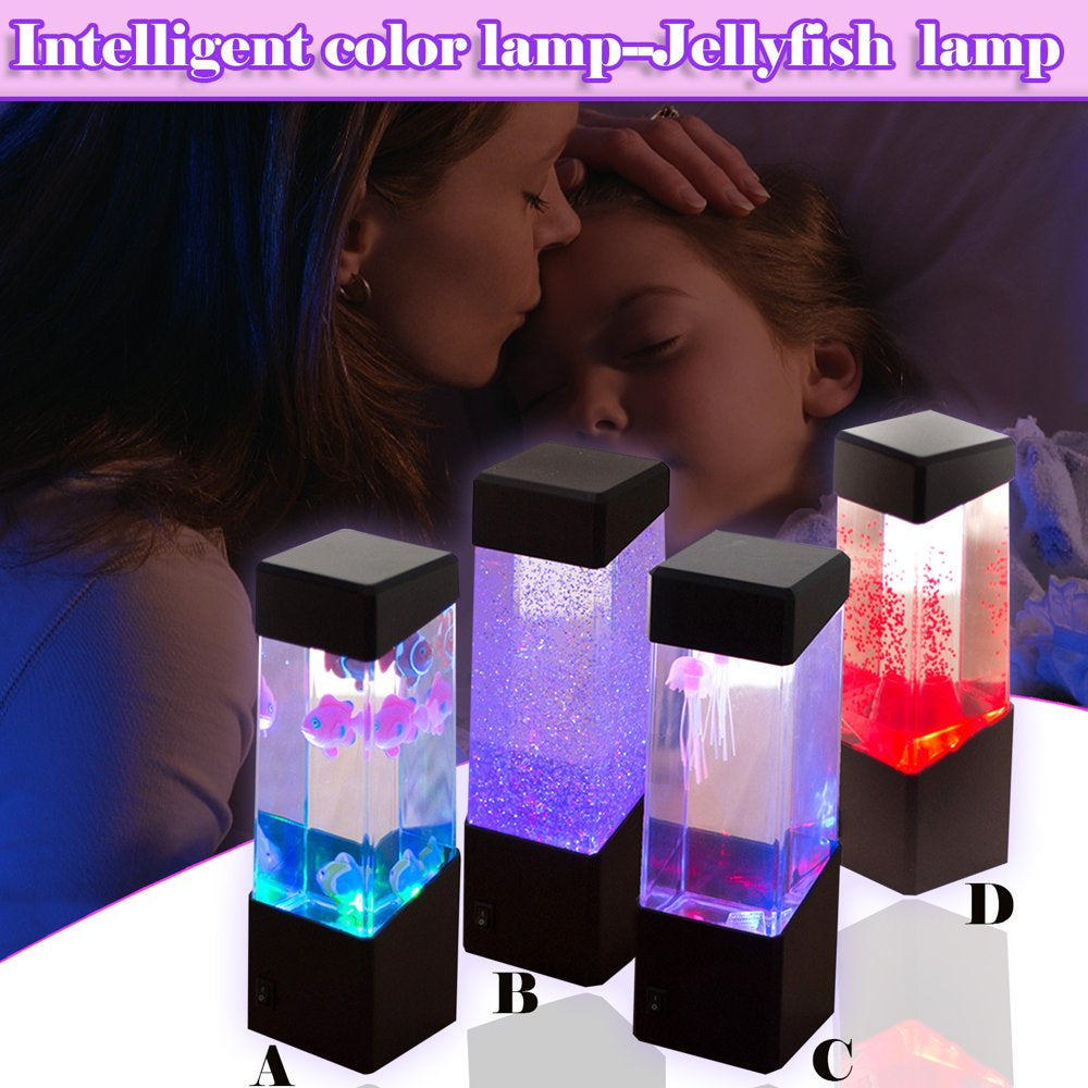 Fridja Jellyfish Volcano Lamp Aquarium Light LED Lights Night Table Light 4 Types
