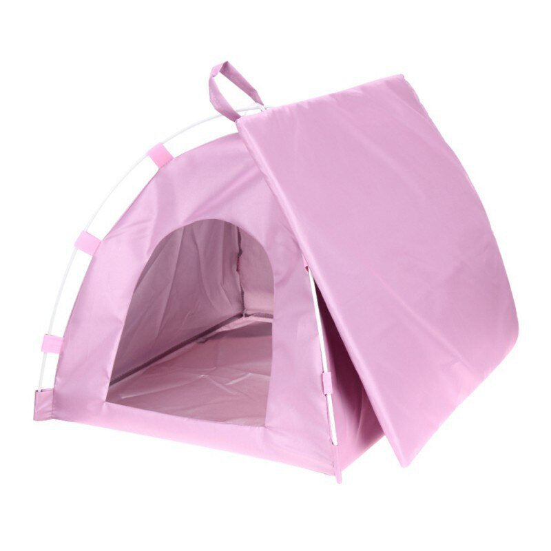 Pet Dog Cat Kitty Tent House Camp,Waterproof Pets Houses Tent Dog Cat Playing Bed Portable Folding Mat Animals & Pet Supplies > Pet Supplies > Dog Supplies > Dog Houses Popvcly   