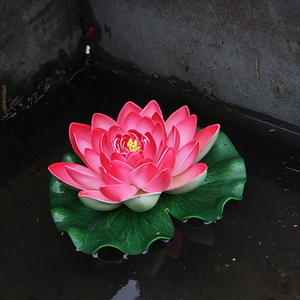 Skys Artificial Lotus Flower Fake Floating Water Lily Garden Pond Fish Tank Decor Animals & Pet Supplies > Pet Supplies > Fish Supplies > Aquarium Decor Skys   