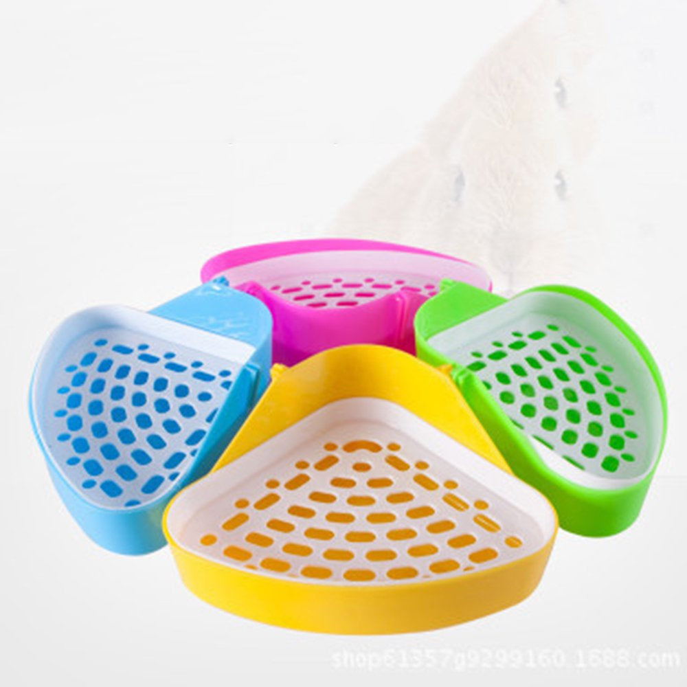 Duztion Multi-Colors Geometric Shaped Pet Potty Toilet Corner Bedding Box Small Animal Universal Plastic Toilet Animals & Pet Supplies > Pet Supplies > Small Animal Supplies > Small Animal Bedding Duztion   