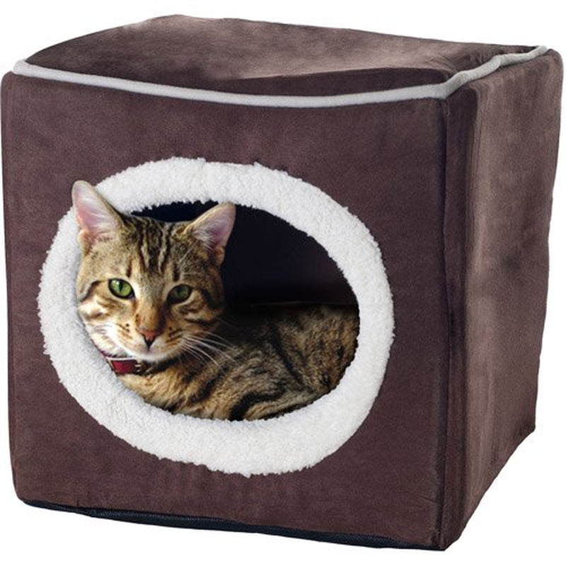 Petmaker, Small, Cozy Cave, Cat Bed, Zebra Print, 13-In Animals & Pet Supplies > Pet Supplies > Cat Supplies > Cat Beds Overstock Dark Brown  