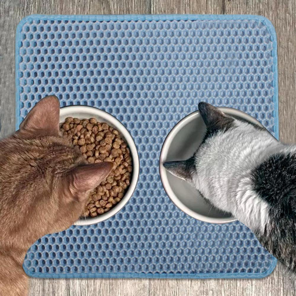 Lacyie Litter Box Mat, Soft and Gentle Kitty Litter Trapping Mat, 11.8X11.8In Double Layer Waterproof Cat Litter Pad, Honeycomb Design anti Slip Kitty Mats, Washable Easy Clean Improved Animals & Pet Supplies > Pet Supplies > Cat Supplies > Cat Litter Box Mats Lacyie   