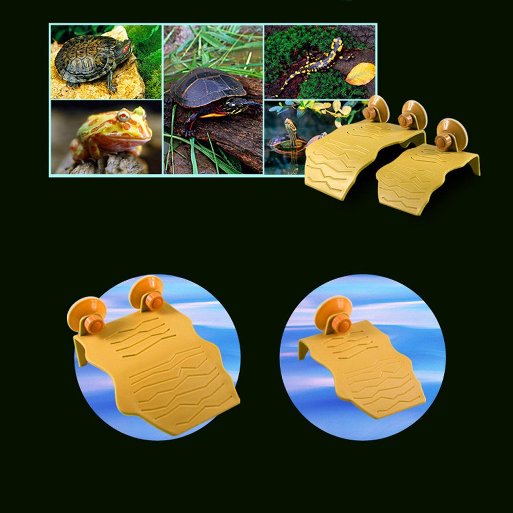 Durable Turtle Pier Basking Platform for Reptiles Amphibians Tank Floating Island - Yellow Animals & Pet Supplies > Pet Supplies > Small Animal Supplies > Small Animal Habitat Accessories Gazechimp   