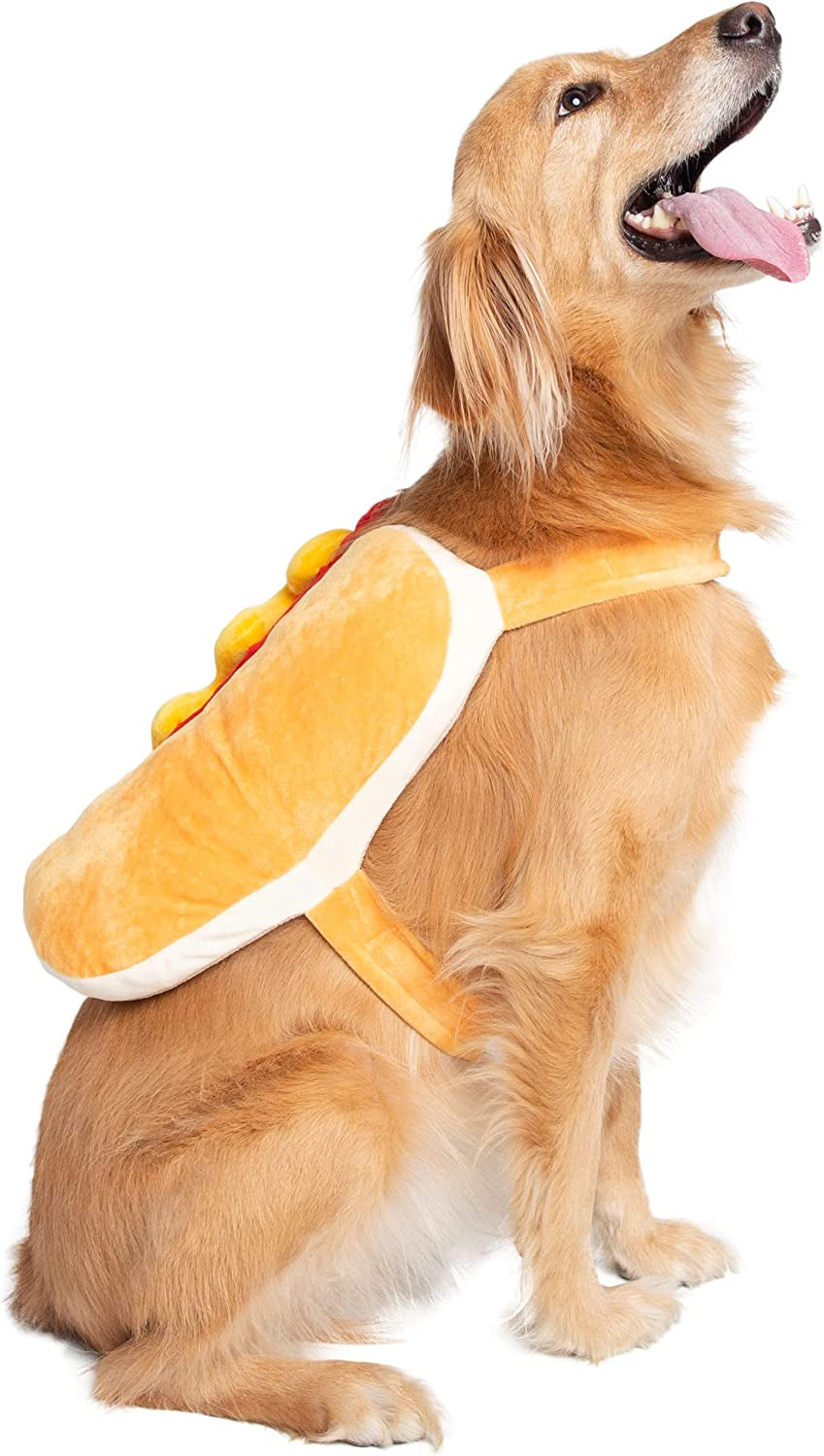 Pet Krewe Hot Dog Costume for Cats and Dogs | Large Pet Wiener Costume for Dogs 1St Birthday, National Cat Day & Celebrations | Halloween Outfit for Small and Large Cats & Dogs Animals & Pet Supplies > Pet Supplies > Dog Supplies > Dog Apparel Pet Krewe   