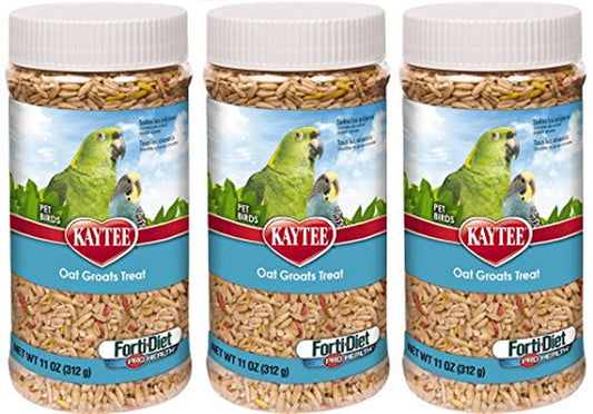 Kaytee Forti Diet Pro Health Oat Groats Treat for Pet Birds, 11-Ounces per Pack (3 Pack) Animals & Pet Supplies > Pet Supplies > Bird Supplies > Bird Treats Kaytee   