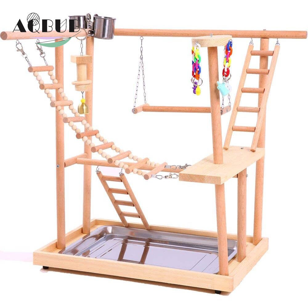 Bird Nest Play Frame Gym Parrot Playground Play Pen Play Frame Swing Bridge Wood Climbing Ladder Wood Cone Parrot Parrot Africa Animals & Pet Supplies > Pet Supplies > Bird Supplies > Bird Gyms & Playstands KOL PET   