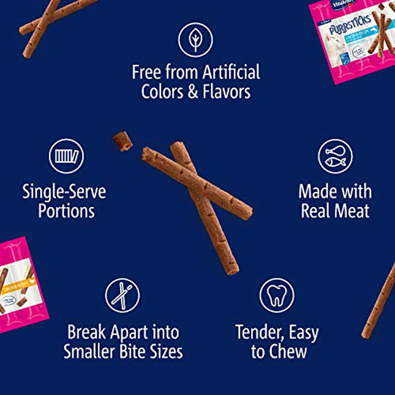 Vitakraft Purrsticks Chicken Recipe High-Meat Content Treat Sticks for Cats - 24 Pack, Deliciously Tender, Easy on Teeth