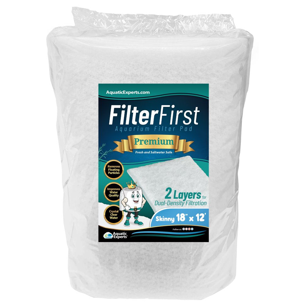 Aquatic Experts - Aquarium Filter Pad, Filterfirst Premium True Dual Density Filter Media Roll, 12'' by 72'' by 1/2'' Animals & Pet Supplies > Pet Supplies > Fish Supplies > Aquarium Filters Aquatic Experts 18" x 12' x 0.50"  