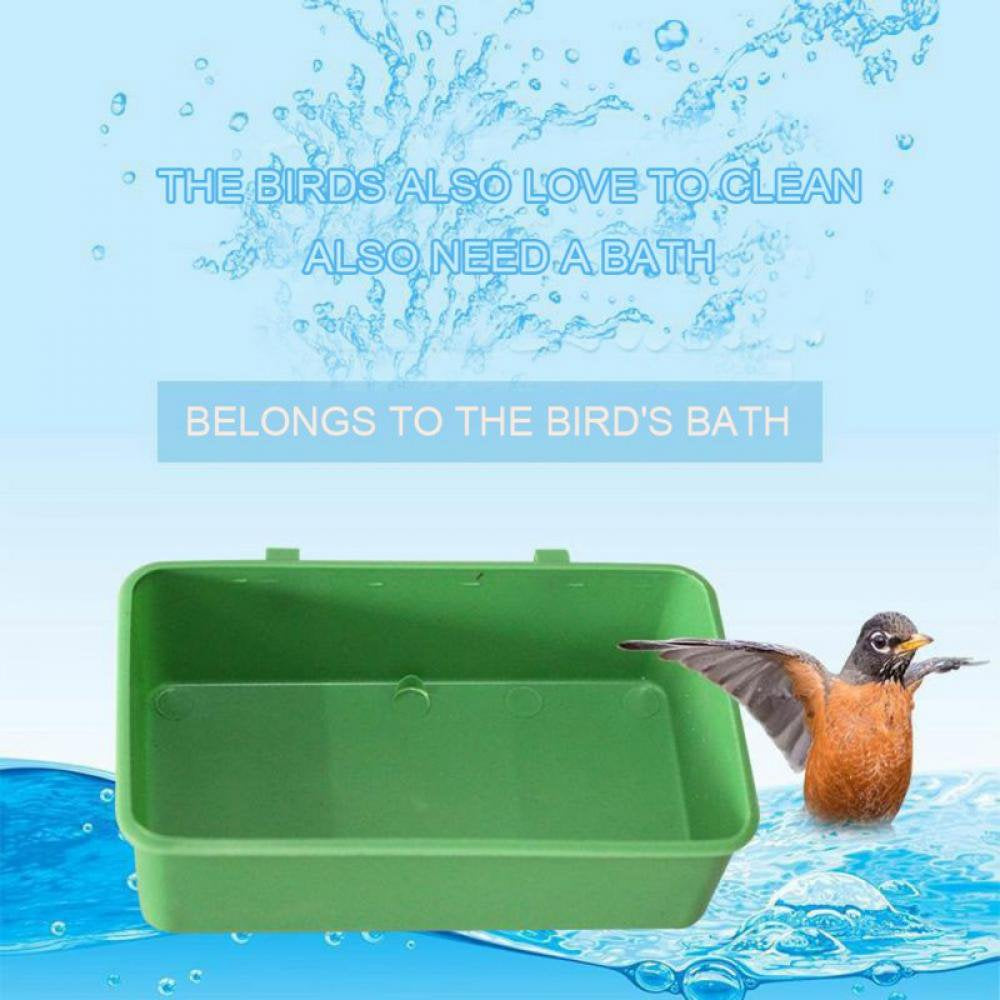 Parrot Bath Box Bird Cage Accessory Supplies Bathing Tub for Brids Canary Budgies Parrot Random Color Animals & Pet Supplies > Pet Supplies > Bird Supplies > Bird Cage Accessories CN   