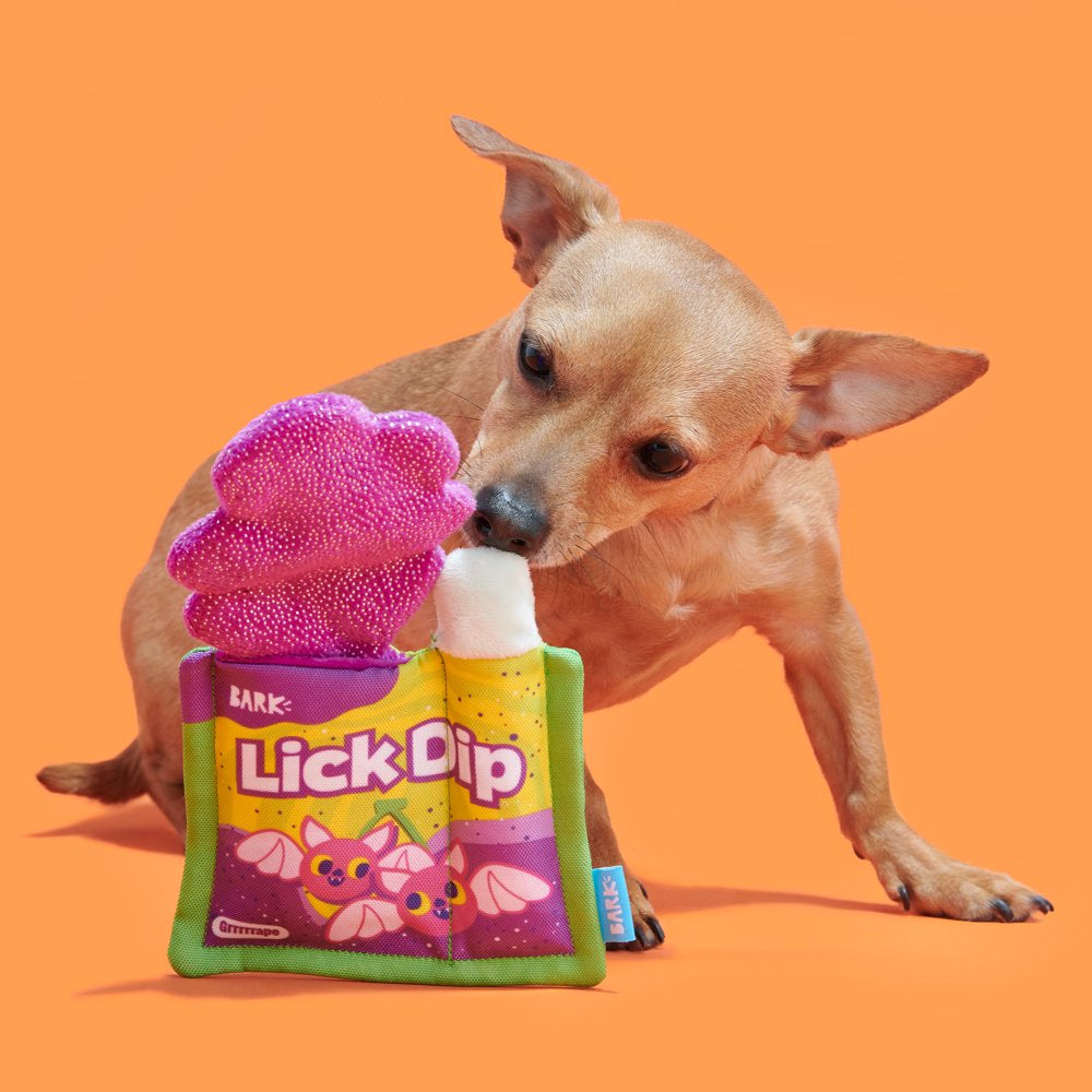 BARK Lickdip Halloween Candy Dog Toy, Made with Crazy Crinkle + a Squeaker Animals & Pet Supplies > Pet Supplies > Dog Supplies > Dog Toys BARK   