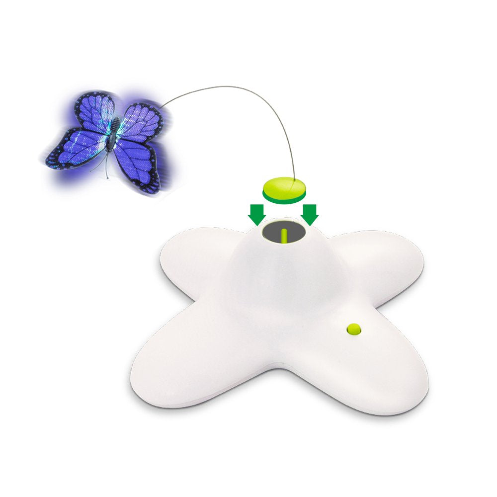 All for Paws Electric Interactive Flutter Bug Butterfly Cat Toy with Two Replacement, Battery Operated Animals & Pet Supplies > Pet Supplies > Cat Supplies > Cat Toys all for paws   