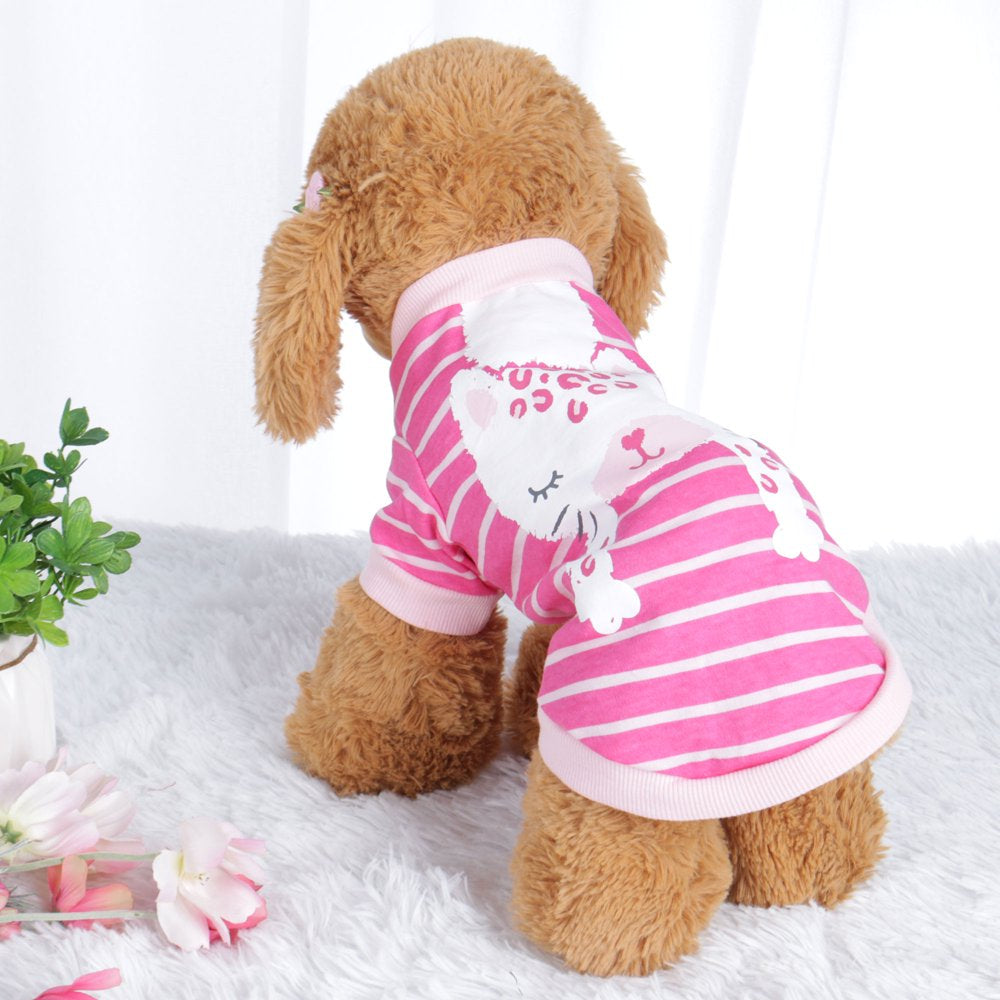 Pet T Shirt Spring Fall Dog Puppy Small Pet Cat Apparel Clothes Vest Clothing Printed, M #1 Animals & Pet Supplies > Pet Supplies > Cat Supplies > Cat Apparel Unique Bargains S #11 