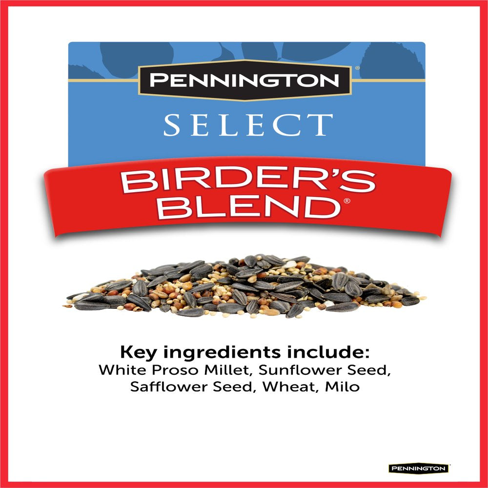 Pennington Select Birder'S Blend, Wild Bird Seed and Feed, 10 Lb. Bag Animals & Pet Supplies > Pet Supplies > Bird Supplies > Bird Food CENTRAL GARDEN & PET COMPANY   