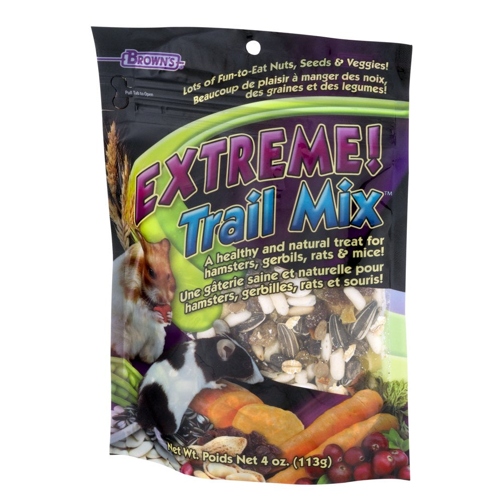 Brown'S Extreme! Trail Mix for Hamsters, Gerbils, Rats & Mice, 4.0 Oz