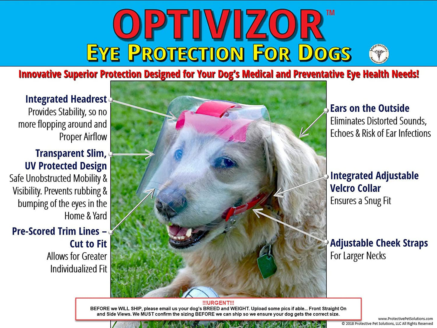 Optivizor Regular Snout Dark 90% UV Medical/Preventative Eye Protection (Goggles/Sunglasses) for Dogs (Size Mini) Animals & Pet Supplies > Pet Supplies > Dog Supplies > Dog Apparel Provizor   