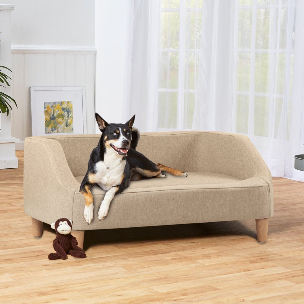 Pet Bed for Dogs and Cats - 32" Sofa-Style Couch Dog Bed with Removable Washable Cover,Chaise Lounge Sofa Dog Beds(Gray) Animals & Pet Supplies > Pet Supplies > Cat Supplies > Cat Beds General Beige  