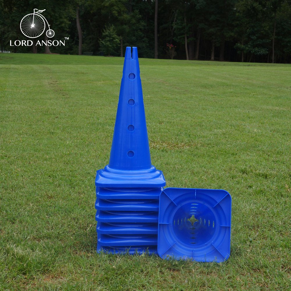 Lord Anson Trade; Dog Agility Hurdle Cone Set - Canine Agility Training Set - Obedience, Agility, and Rehabilitation - 8 Agility Cones and 4 Agility Rods