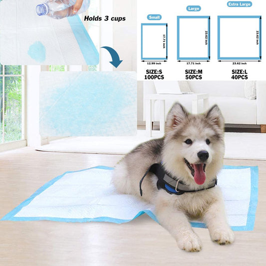 Kingshop Disposable Dog Training Pee Pads Ultra Absorbent Diaper Cage Mat Unscented Disposable Underpads for Puppy Large Pet Animals & Pet Supplies > Pet Supplies > Dog Supplies > Dog Diaper Pads & Liners KingShop M-50PCS  
