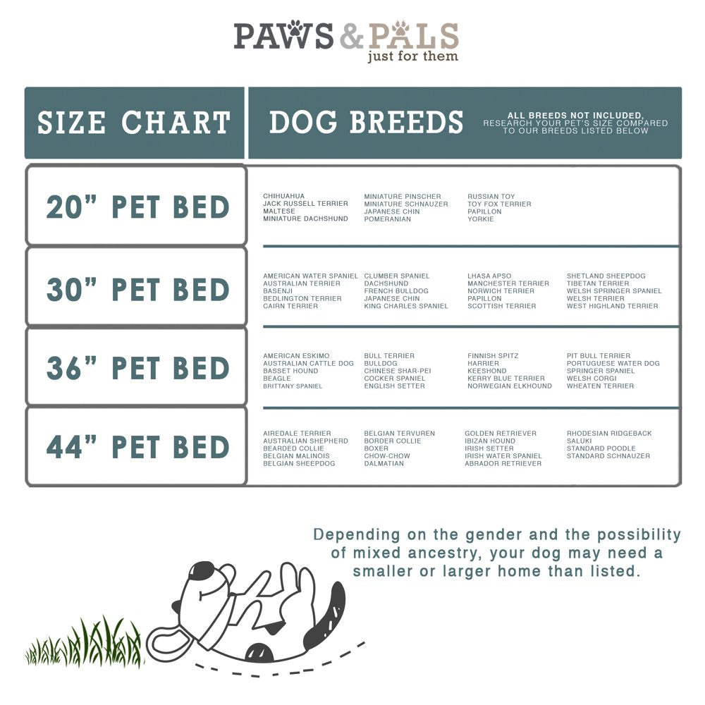 Paws & Pals Orthopedic Pet Bed Foam-Mattress Dogs and Cats (Medium 30 Long X 20 Wide) Animals & Pet Supplies > Pet Supplies > Cat Supplies > Cat Beds Paws & Pals   