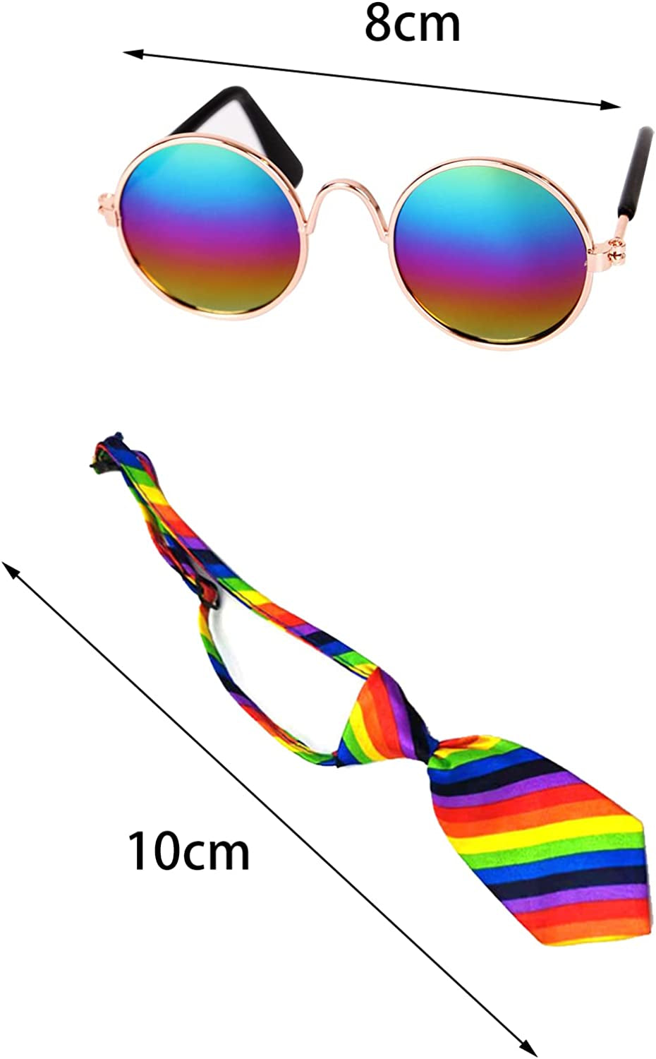 Pet LGBTQ Gay Lesbian Pride Rainbow Accessory Set,Include Gay Pride Rainbow Bandanas and Pet Sunglasses for Gay Pride Festivals Animals & Pet Supplies > Pet Supplies > Dog Supplies > Dog Apparel yunchong   