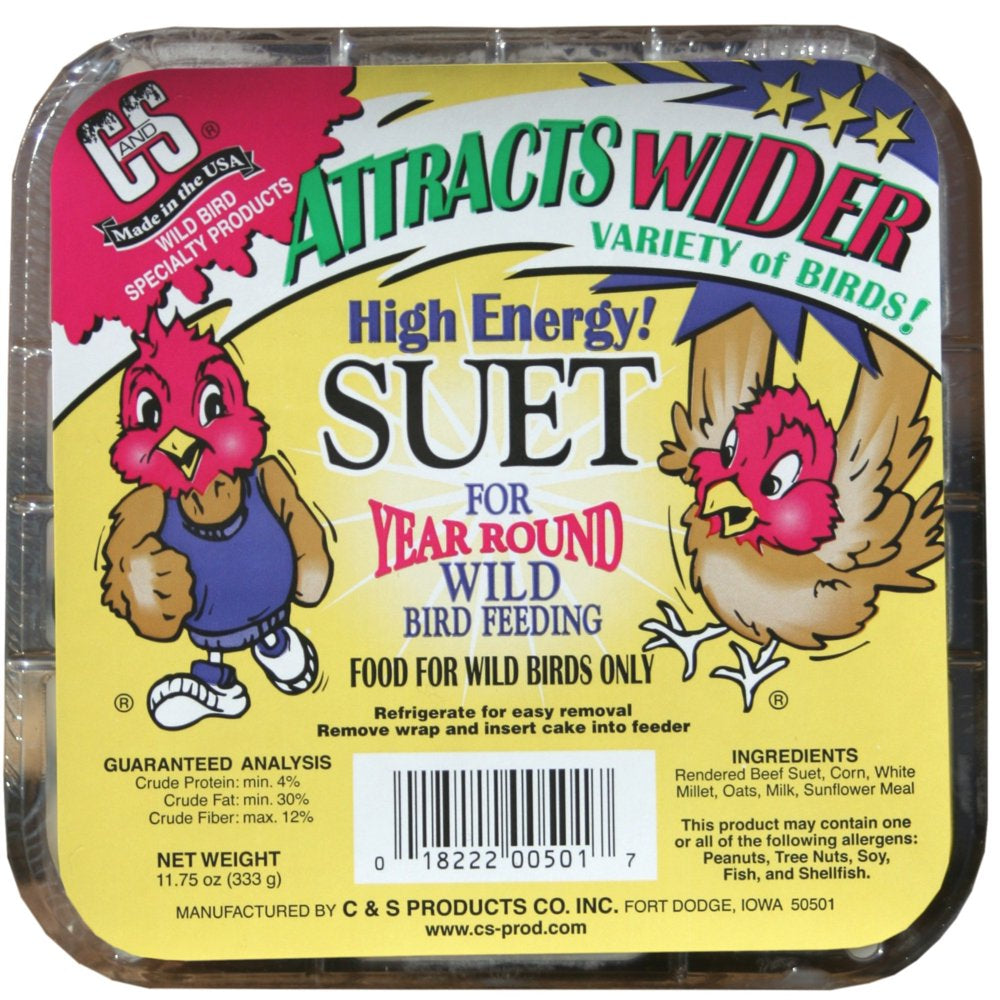 C&S High Energy Suet Treat, 11.75 Oz, Wild Bird Food Animals & Pet Supplies > Pet Supplies > Bird Supplies > Bird Food Central Garden and Pet   