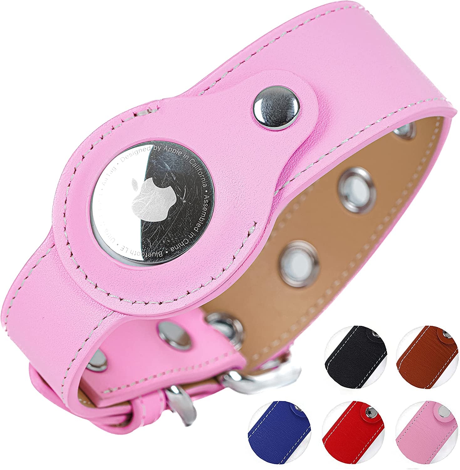 Safe Paws Genuine Leather Airtag Cat Collar for Cats & Small Dogs - Our Airtag Collars Use Leather Because It'S Durable Pliable & Soft - Various Sizes & Colors Ensure You Find the Ideal Air Tag Collar