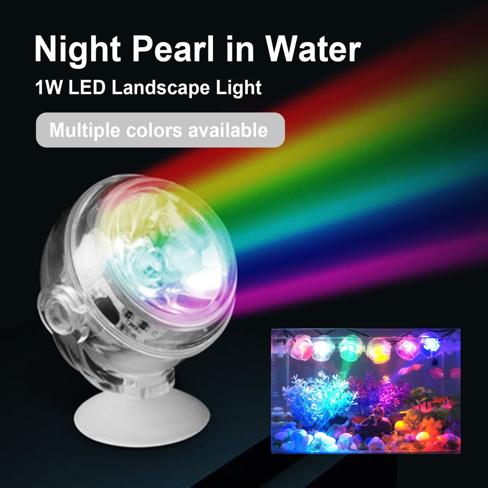 HEVIRGO Colorful LED Aquarium Spot Lamp Diving Spotlight Fish Tank Illuminated Lights Decor Animals & Pet Supplies > Pet Supplies > Fish Supplies > Aquarium Lighting HEVIRGO Red  