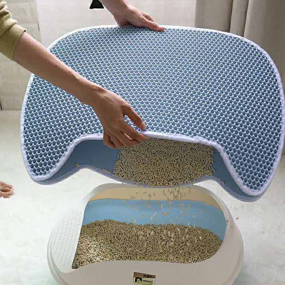 Huoge Cat Litter Trapping Mat, Waterproof Litter Trapper Pad, Honeycomb Double-Layer Litter Pad, Foldable Cat Mat for Litter Box Animals & Pet Supplies > Pet Supplies > Cat Supplies > Cat Litter Box Mats huoge   