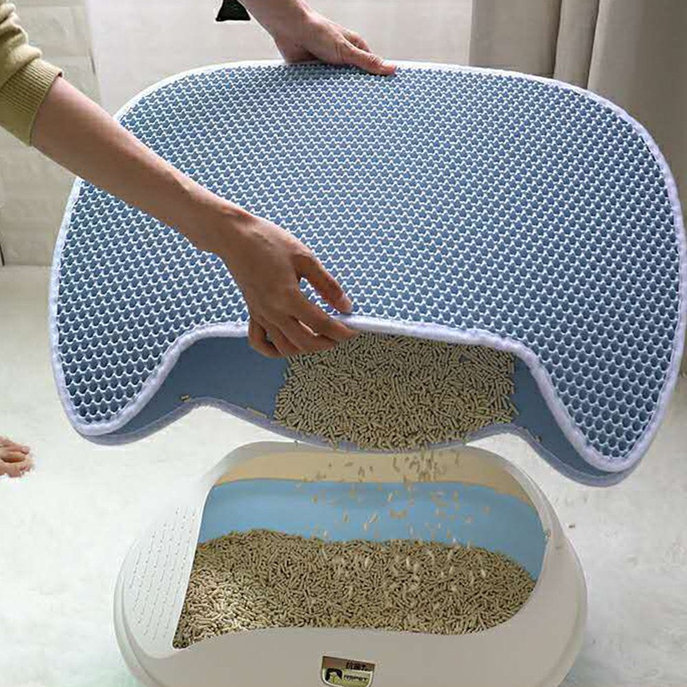 Viugreum Cat Litter Trapping Mat, Waterproof Litter Trapper Pad, Honeycomb Double-Layer Litter Pad, Foldable Cat Mat for Litter Box Animals & Pet Supplies > Pet Supplies > Cat Supplies > Cat Litter Box Mats Viugreum   