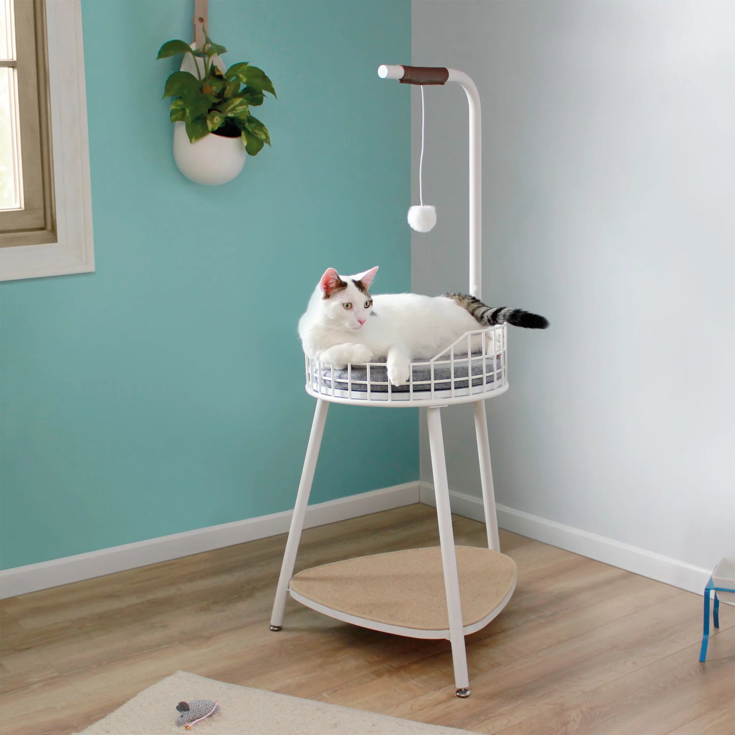 Sauder Pet Furniture Cat Lounger, White Finish