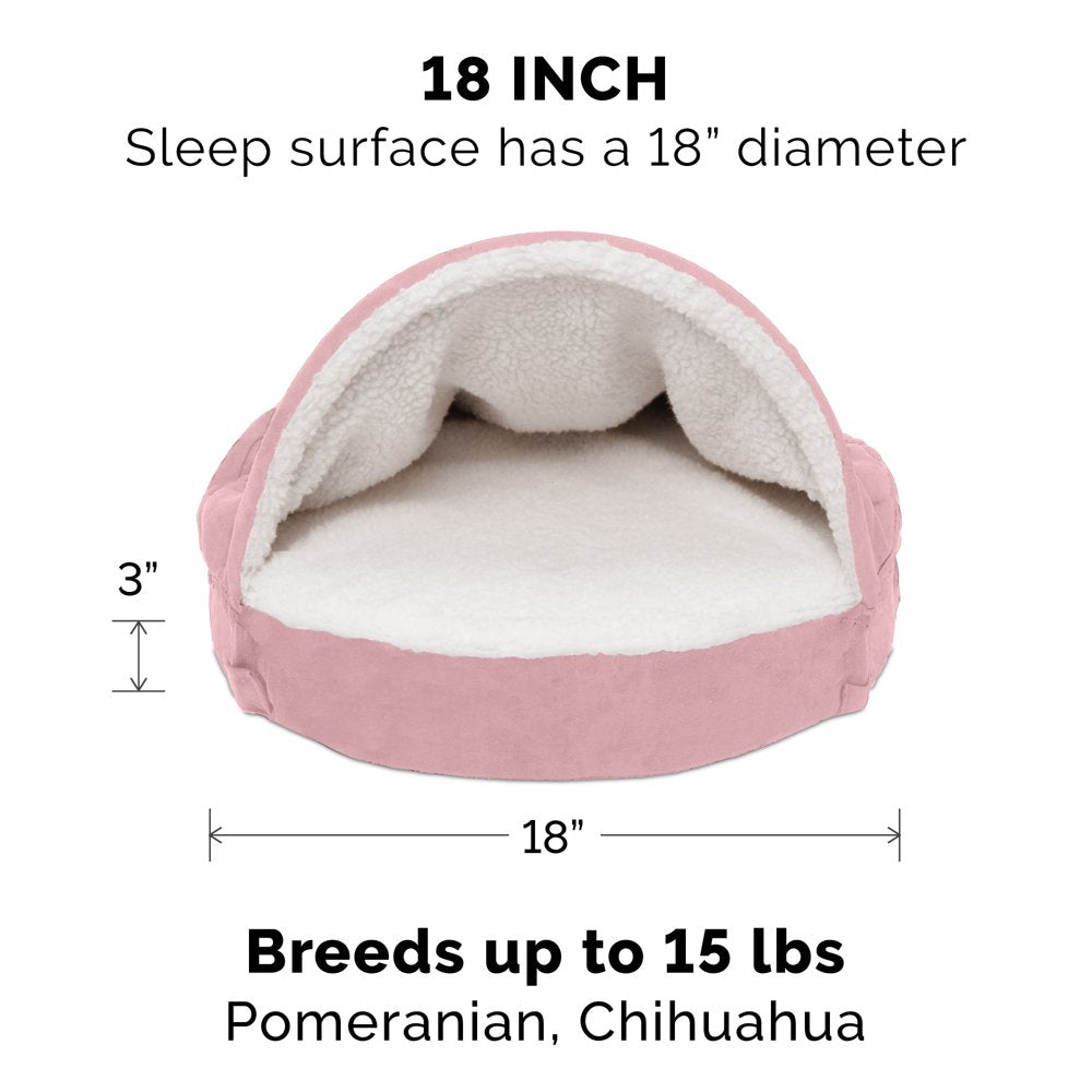 Furhaven Pet Products Orthopedic Faux Sheepskin Snuggery Burrow Pet Bed for Dogs & Cats, Pink, 18-Inch Animals & Pet Supplies > Pet Supplies > Cat Supplies > Cat Beds FurHaven Pet   