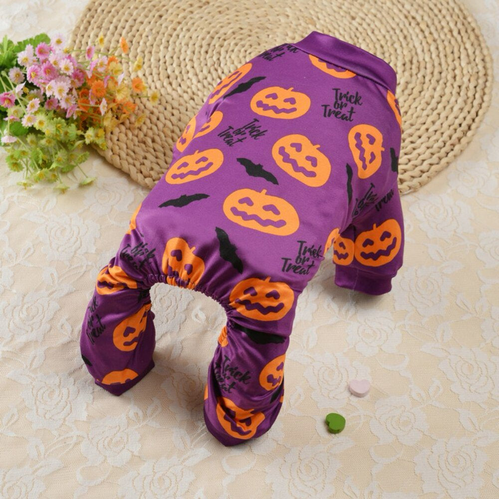 Halloween Dog Jumpsuit Pet Pajamas Clothes Dog Skull Puppy Rompers Bodysuit Halloween Style Puppy Clothes Shirt Dog Apparel Jumpsuit for for Pet Puppy Dog Cat (Orange,Xl) Animals & Pet Supplies > Pet Supplies > Cat Supplies > Cat Apparel BSDFS068 Purple M 