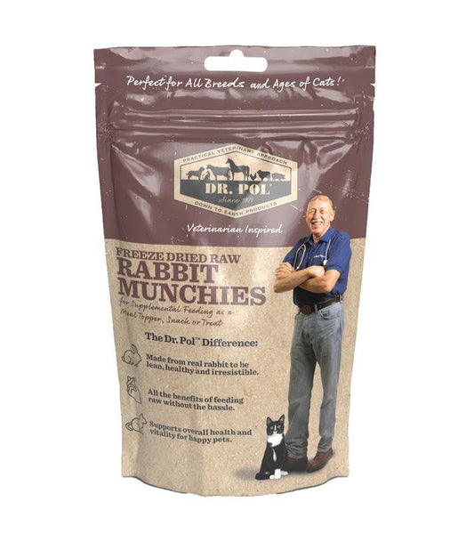 Dr. Pol Freeze Dried Munchies Rabbit Cat Treat and Meal Topper Animals & Pet Supplies > Pet Supplies > Cat Supplies > Cat Treats Consumers Supply Distributing, LLC   