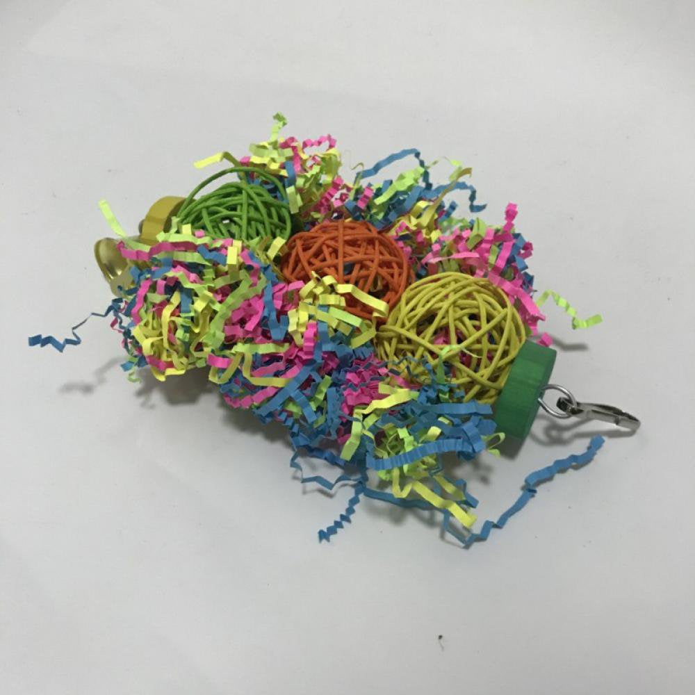 Sevenday Parrot Foraging Swing Toys Shredded Paper Rattan Ball Bird Cage Hanging Accessories Toy 3Pcs/Lot Animals & Pet Supplies > Pet Supplies > Bird Supplies > Bird Cage Accessories Sevenday   