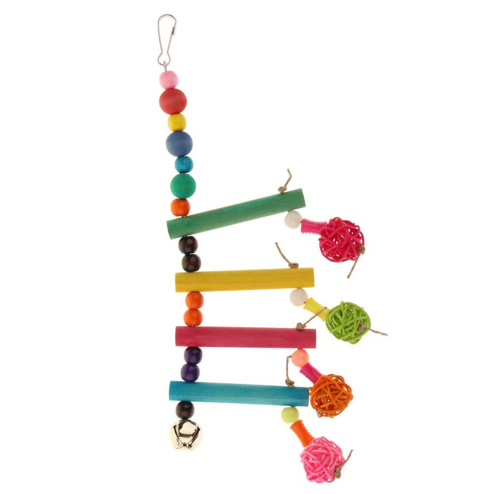 Bird Toy with Clip Revolving Perch Ladder Climbing Foraging Beads For Animals & Pet Supplies > Pet Supplies > Bird Supplies > Bird Ladders & Perches perfeclan   