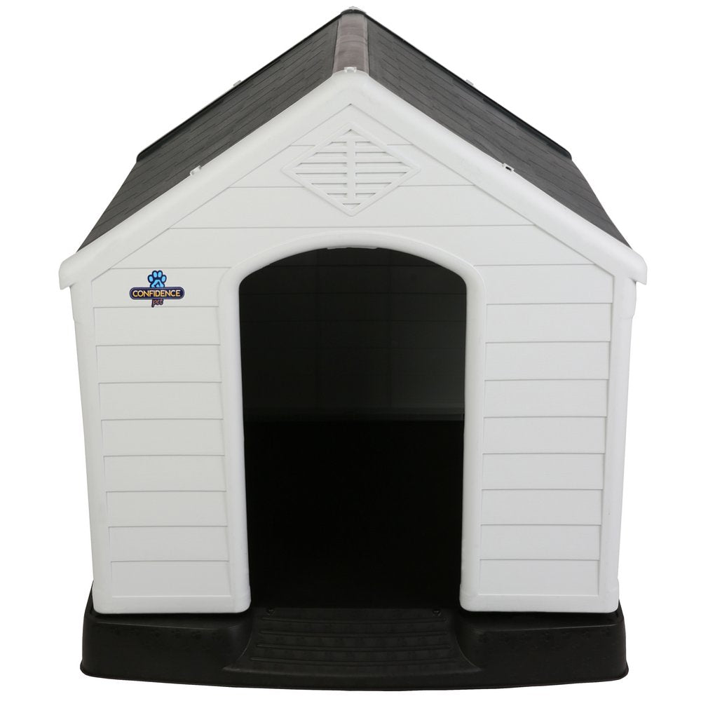 Confidence Fitness Plastic Dog Kennel, Outdoor, Extra Large, Gray Animals & Pet Supplies > Pet Supplies > Dog Supplies > Dog Houses Confidence   