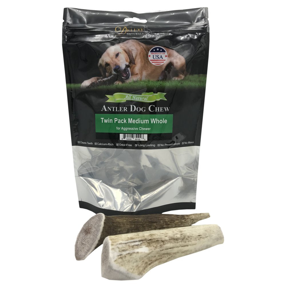 Deluxe Naturals Elk Antler Dog Chew 6-Pack, Medium Split Antlers Animals & Pet Supplies > Pet Supplies > Dog Supplies > Dog Toys Deluxe Naturals Whole M 2