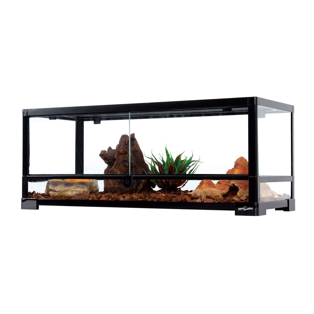 REPTI ZOO Glass Reptile Terrarium Front Opening Reptile Habitat Tank 30" X 12"X 12" for Reptile Pets Animals & Pet Supplies > Pet Supplies > Small Animal Supplies > Small Animal Habitat Accessories shenzhenshihuibaiqiyeguanlizixunyouxianzerengongsi   