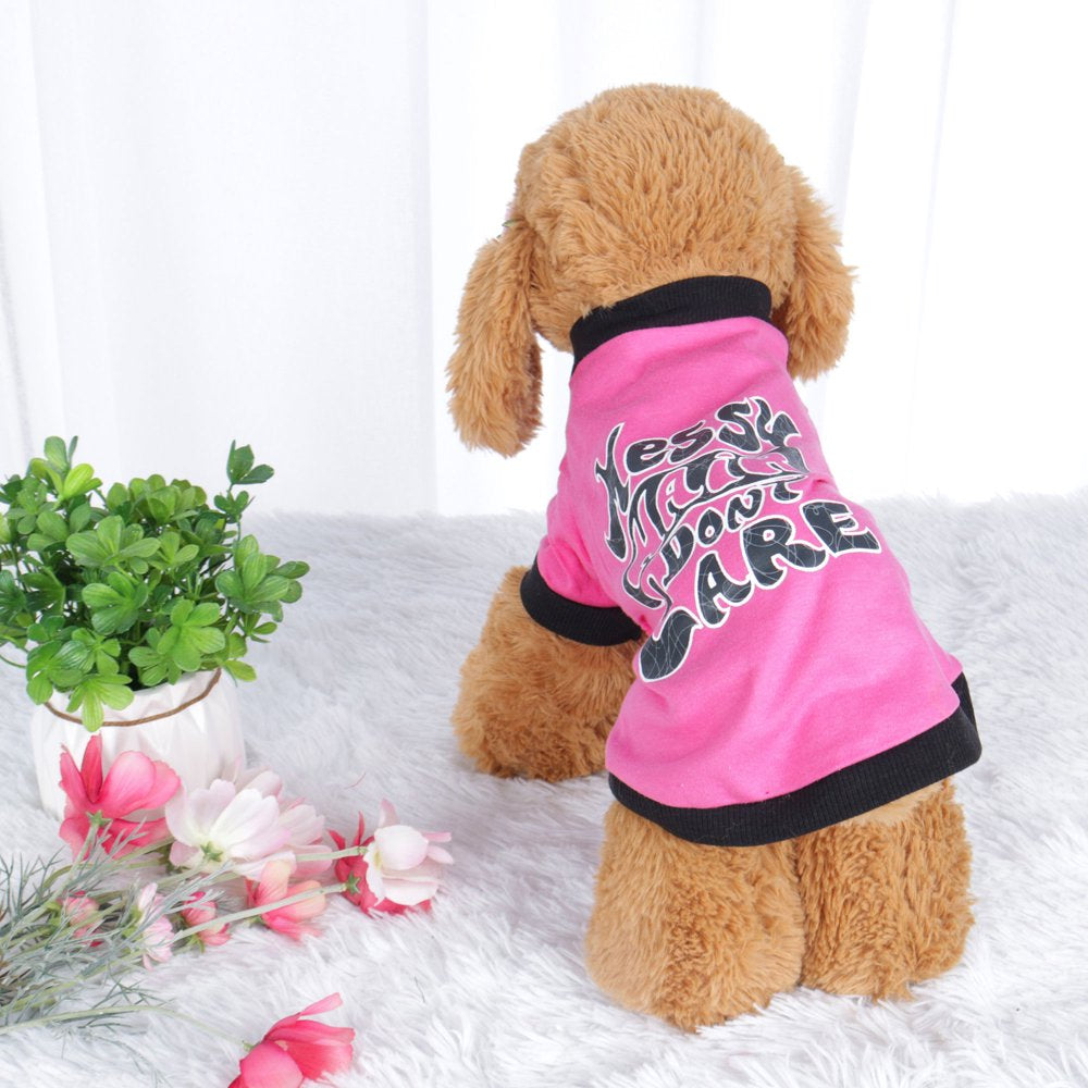 Pet T Shirt Spring Fall Dog Puppy Small Pet Cat Apparel Clothes Vest Clothing Printed, M #1 Animals & Pet Supplies > Pet Supplies > Cat Supplies > Cat Apparel Unique Bargains S #2 