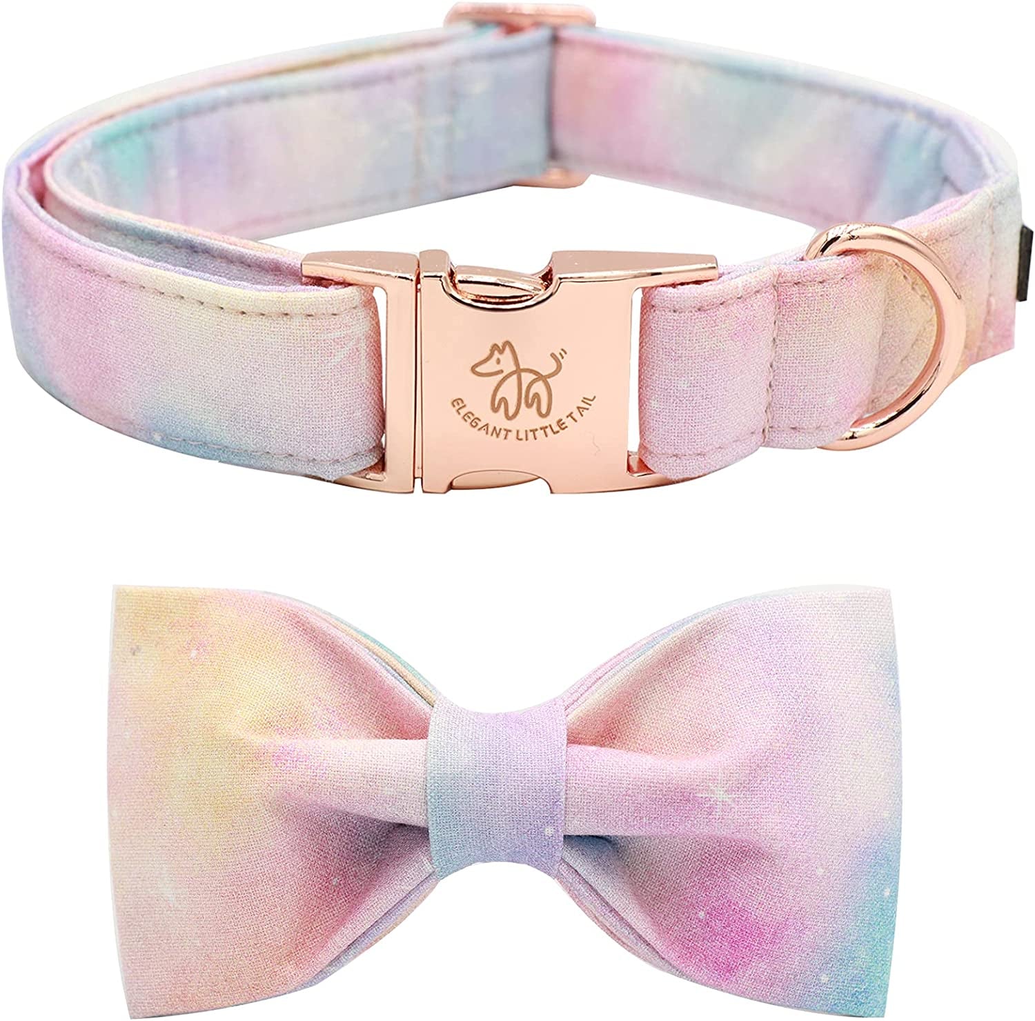 Elegant Little Tail Sunflower Print Dog Collar, Girl Dog Collar with Bow Adjustable Soft Bow Tie Dog Collars for Medium Dogs Animals & Pet Supplies > Pet Supplies > Dog Supplies > Dog Apparel Elegant little tail A: Pink Colorful X-Small (Pack of 1) 