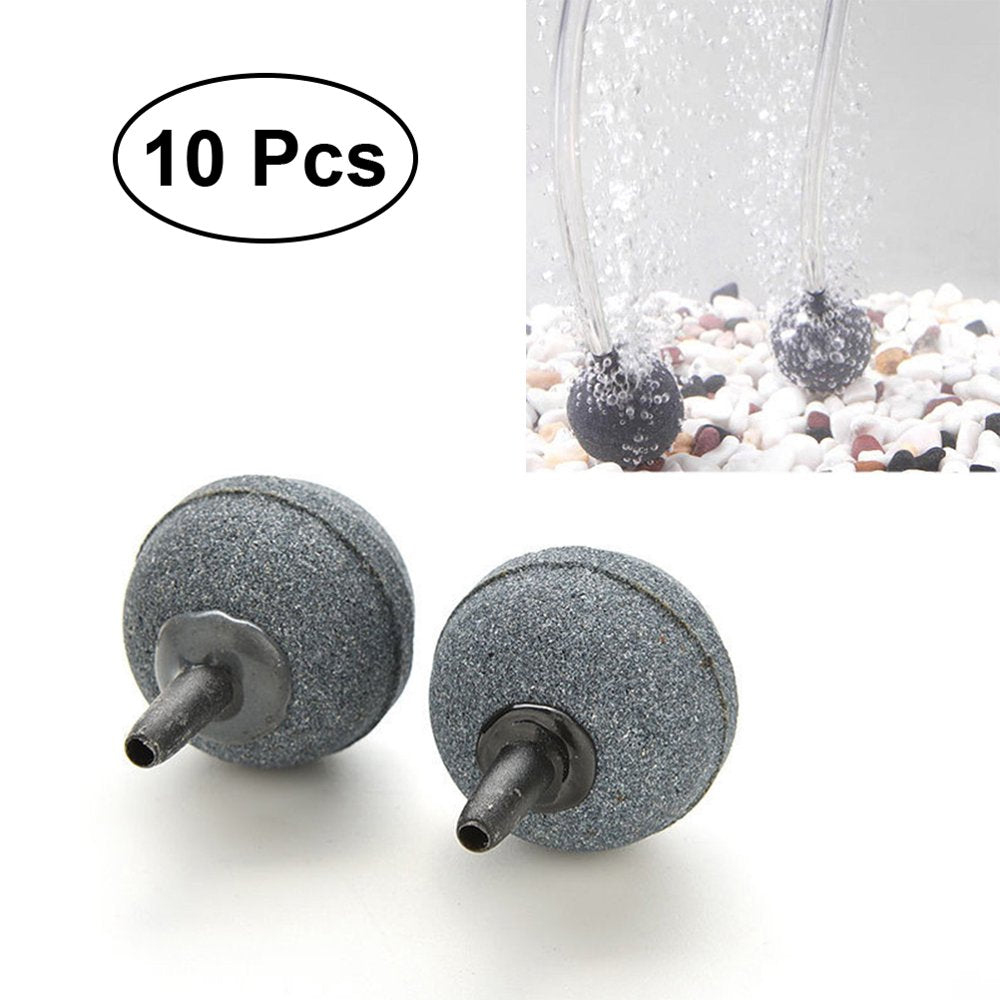 NICEXMAS 10 Packs Ball Shape Air Stone Mineral Bubble Diffuser Airstones Diffuser for Fish Tank Pump Hydroponics (20Mm X 20Mm)
