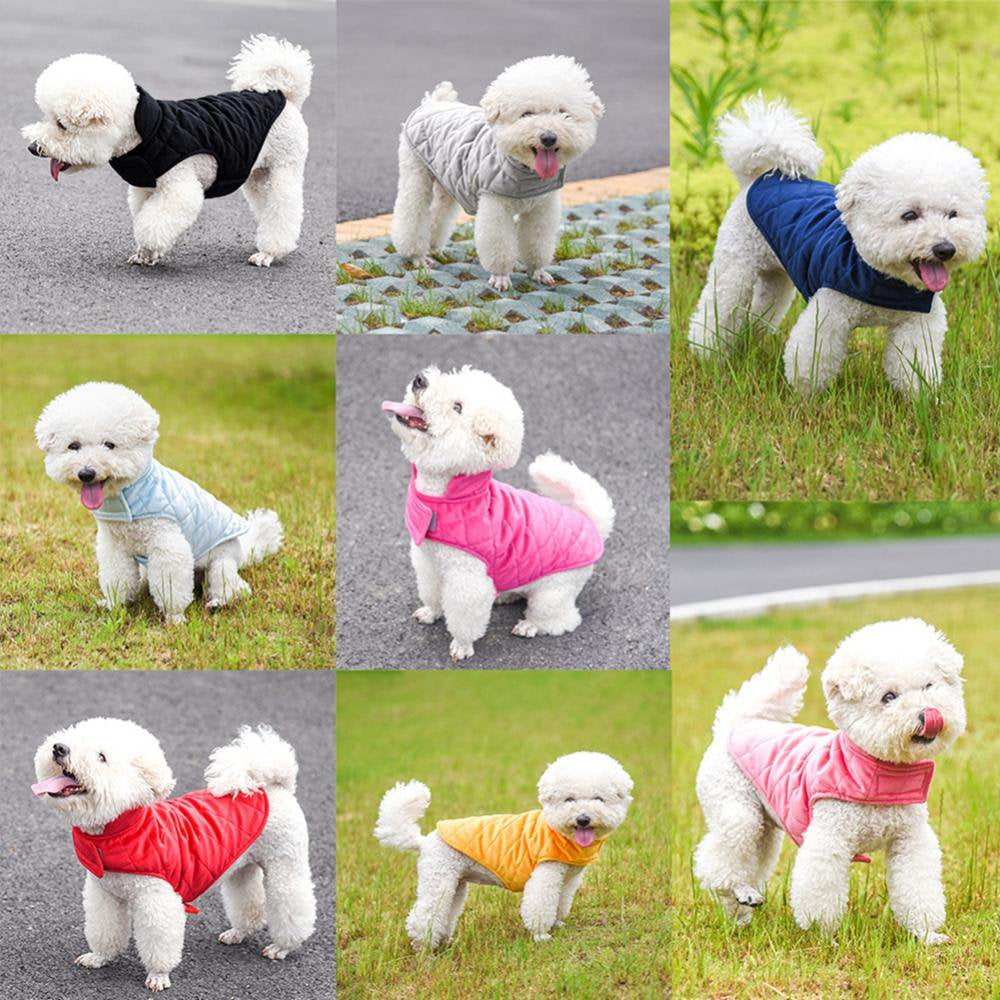 Summark Comfort Fit Dog Clothes Warm Dog Coat Windproof Reversible New Soft Padded Style Dog Vest Apparel for Cold Weather Dog Jacket for Small -Large Dogs Animals & Pet Supplies > Pet Supplies > Dog Supplies > Dog Apparel Sunmark   