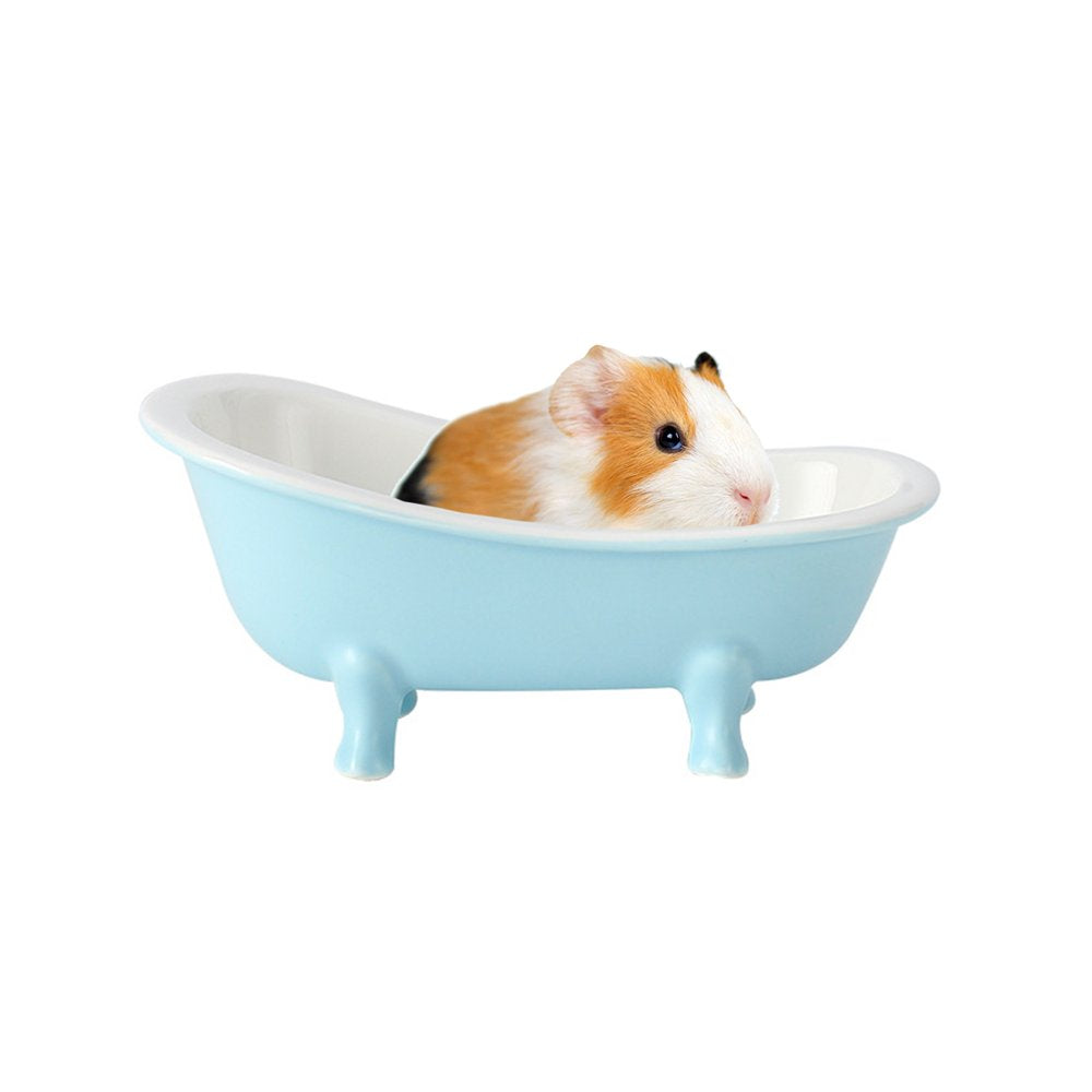 Small Animal Hamster Bed, Ice Bathtub Accessories Cage Toys, Ceramic Relax Habitat House, Sleep Pad Nest for Hamster, Food Bowl for Guinea Pigs Animals & Pet Supplies > Pet Supplies > Small Animal Supplies > Small Animal Habitats & Cages DEDC   