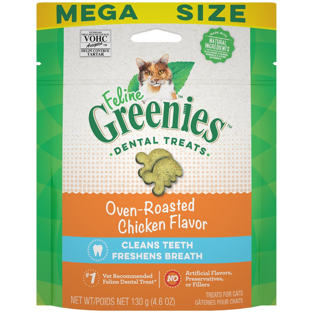Greenies Oven Roasted Chicken Flavor Dental Treat for Cat, 4.6 Oz.
