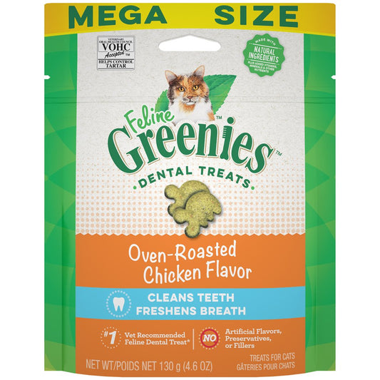 Greenies Oven Roasted Chicken Flavor Dental Treat for Cat, 4.6 Oz. Animals & Pet Supplies > Pet Supplies > Cat Supplies > Cat Treats Mars Petcare 4.6 oz  