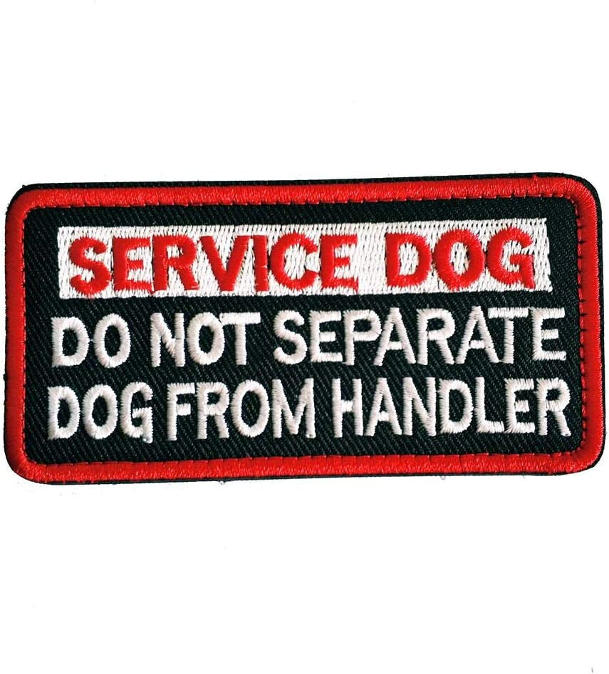 PTSD Service Dog Patch Small Size for Vest Set Emblem Embroidered Military Hook & Loop Patch Animals & Pet Supplies > Pet Supplies > Dog Supplies > Dog Apparel Minason D- Service Dog  