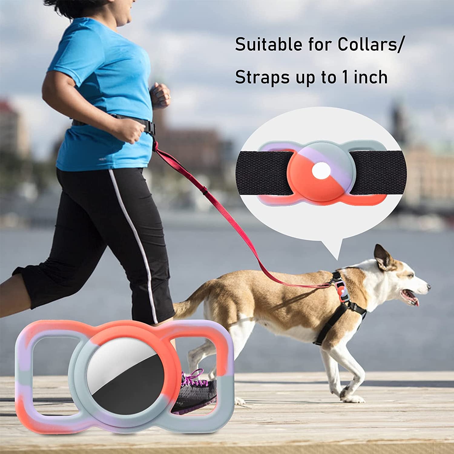 Silicone Airtag Holder with Airtags Case Keychain 6 Pack, Air Tag Holder Airtag Key Ring Cases Protective Cover Airtag Pet Loop Holder for Luggage Dogs Cats Collar Backpack, Airtag Accessories Holder Electronics > GPS Accessories > GPS Cases BOTOCO   