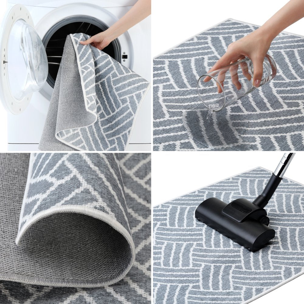 Sussexhome Pets Ultra-Thin Cat and Dog Litter Mat for Litter Box - Washable Soft Natural Cotton Cat and Dog Feeding Mat - Paws-Kind Slip Resistant Place Mat - 2' X 3' Animals & Pet Supplies > Pet Supplies > Cat Supplies > Cat Litter Box Mats SUSSEXHOME   