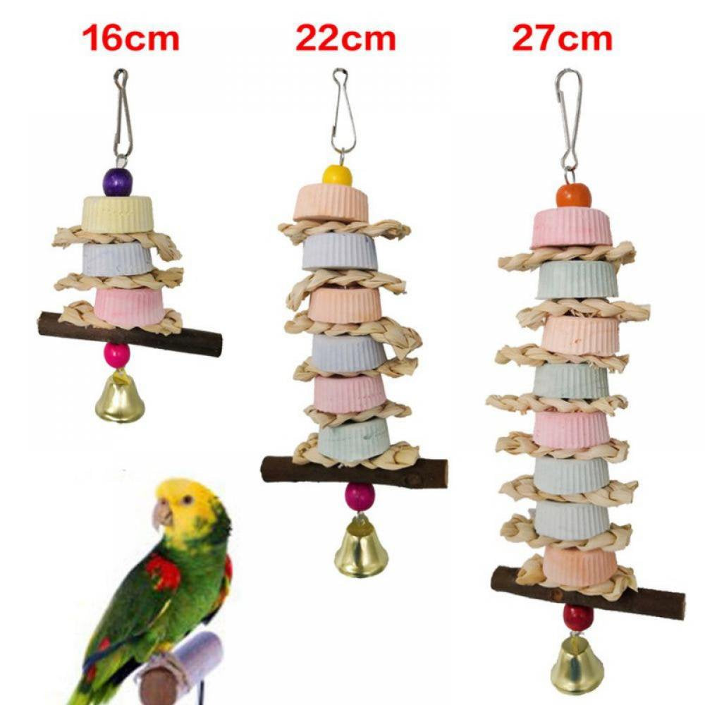 Birds Parrot Grinding Stone Chewing Toy Hanging String Parrot Cage Parakeet Cockatiel Toy Mouth Molars Stone Toys Mineral